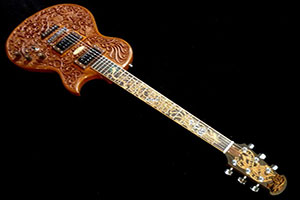 Tooled wood Guitar 300