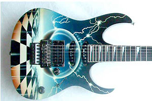 Blue Custom Guitar 300